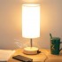 Bedside Lamp with USB Port - Touch Control Table Lamp for Bedroom Wood 3 Way Dimmable Nightstand Lamp with Round Flaxen Bedside Lamp with USB Port - Touch Control Table Lamp for Bedroom Wood 3 Way Dimmable Nightstand Lamp with Round Flaxen