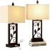 Set of 2 Touch Control Table Lamp with 2 USB Ports, 3-Way Dimmable Modern Nightstand Lamp, Bedside Desk Lamp with Cream