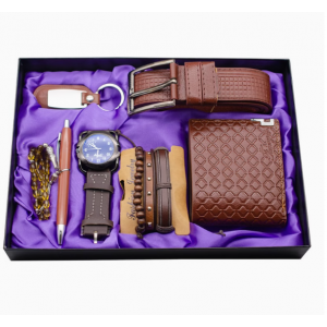 Luxury gift set business wallet watch for men